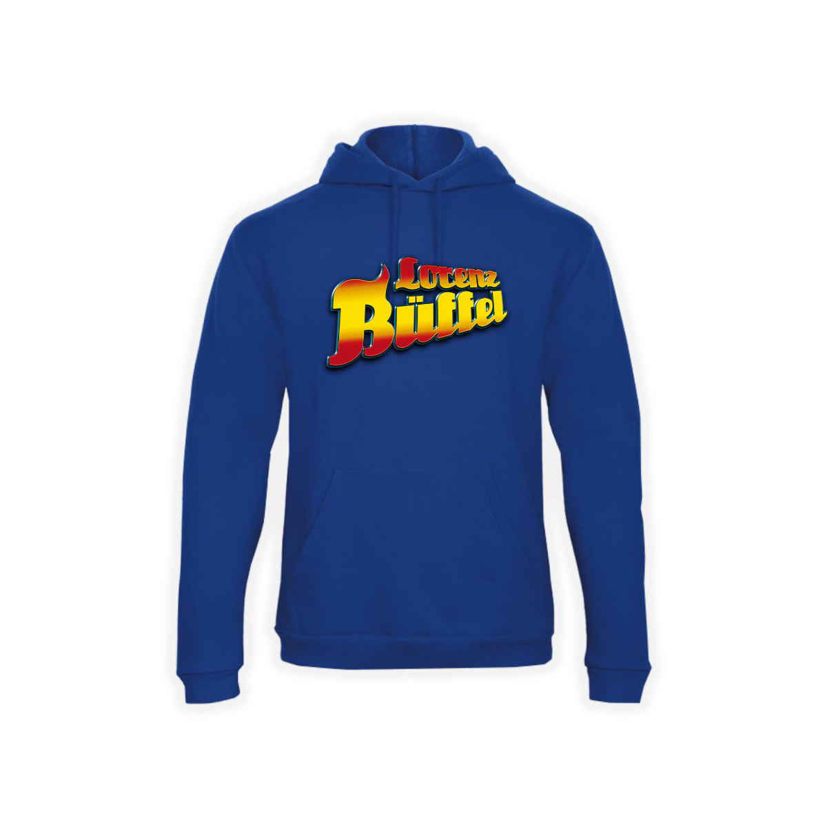 Kapuzen Sweat-Shirt "LORENZ BÜFFEL Logo" blau