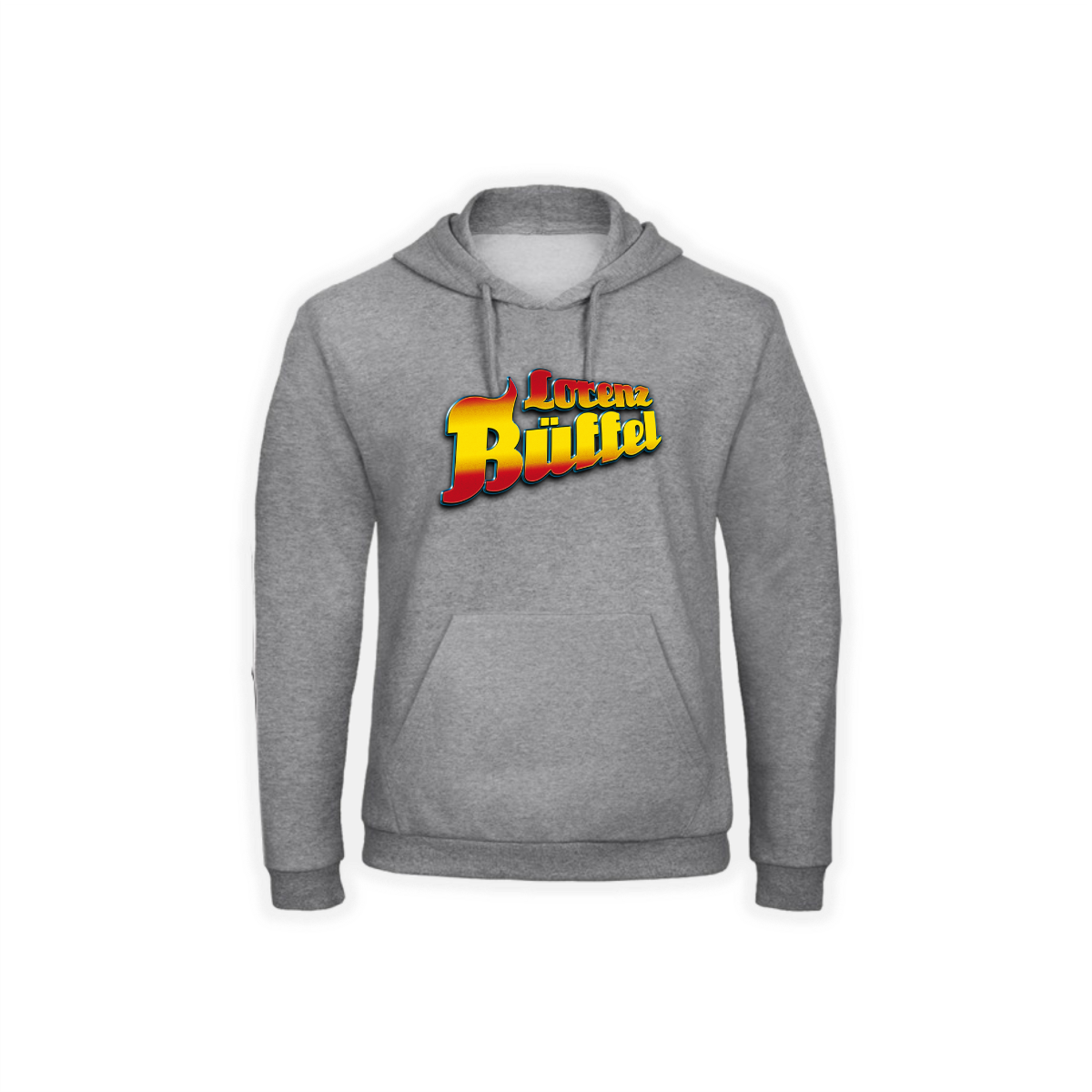 Kapuzen Sweat-Shirt "LORENZ BÜFFEL Logo" grau