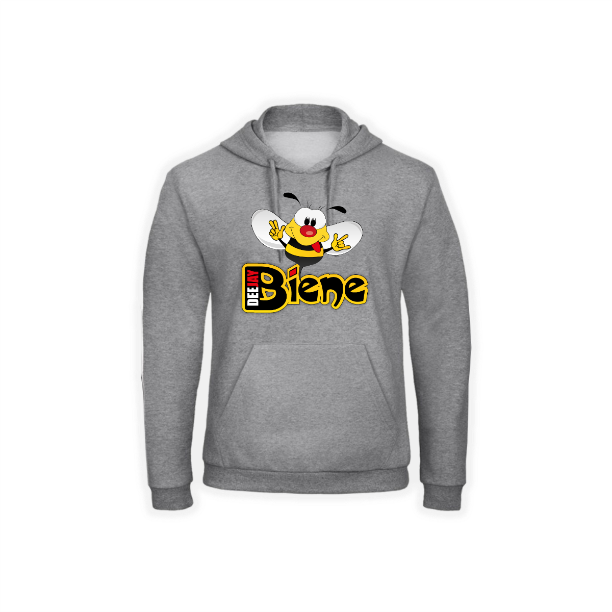 Kapuzen Sweat-Shirt "DEEJAY BIENE Logo" grau