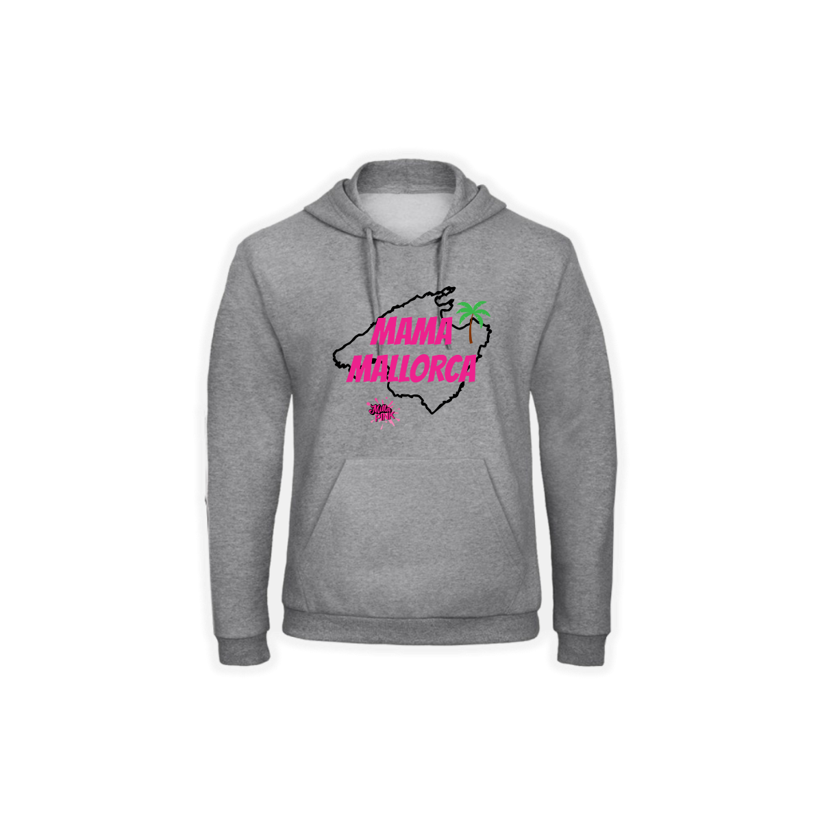 Kapuzen Sweat-Shirt "MAMA MALLORCA" grau