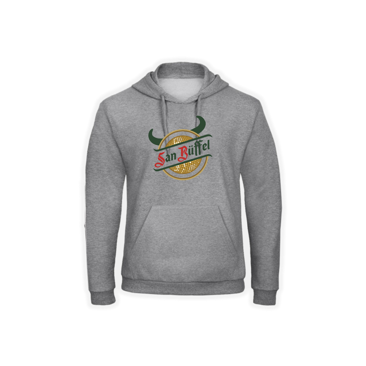 Kapuzen Sweat-Shirt „SAN BÜFFEL” grau