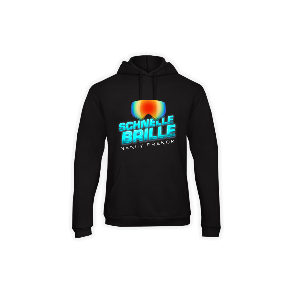 Kapuzen Sweat-Shirt "SCHNELLE BRILLE" schwarz
