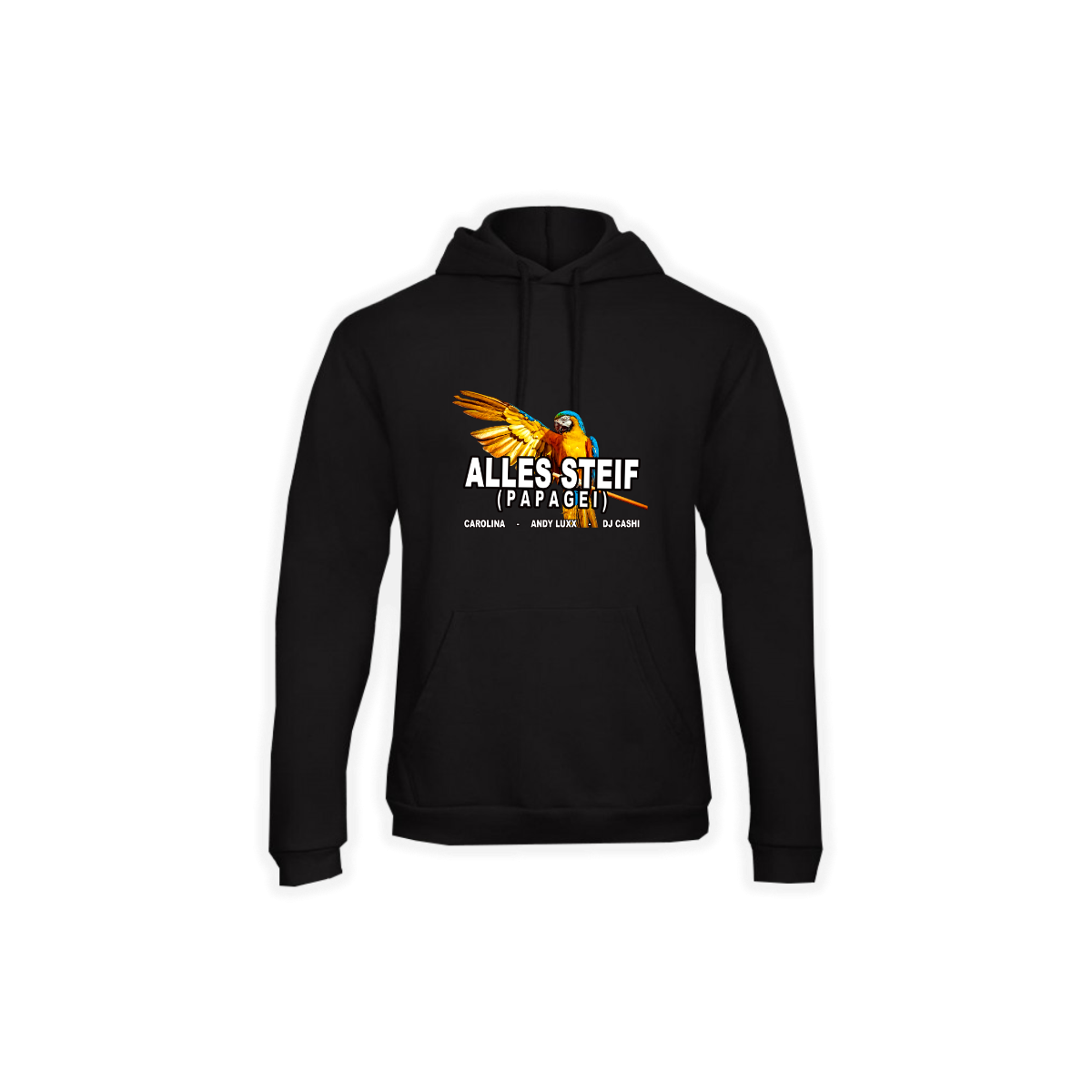 Kapuzen Sweat-Shirt "ALLES STEIF" schwarz
