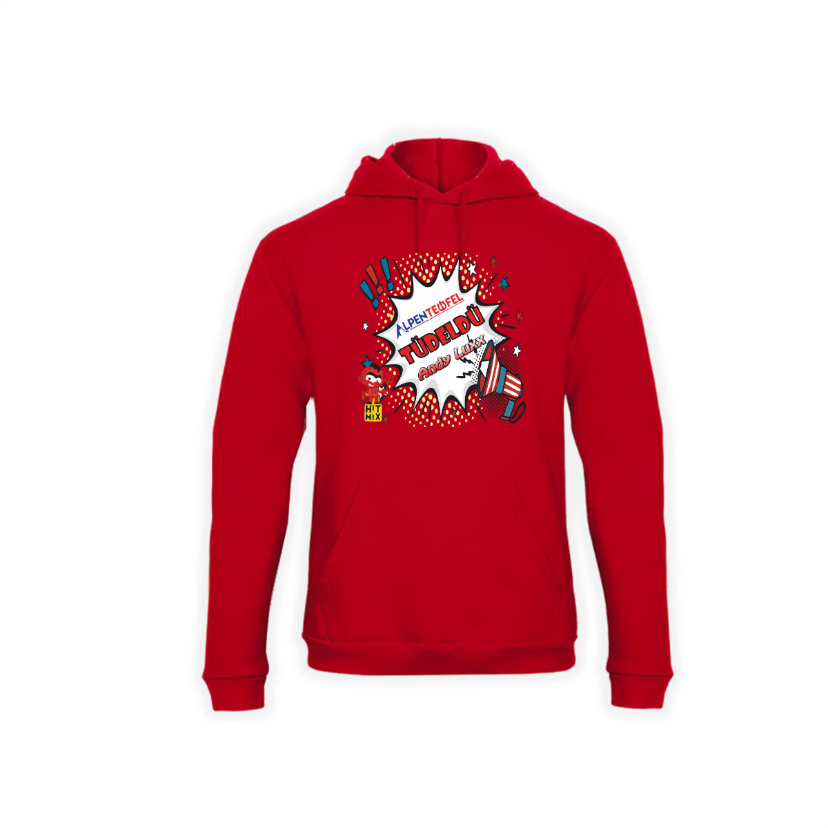 Kapuzen Sweat-Shirt "TÜDELDÜ" rot