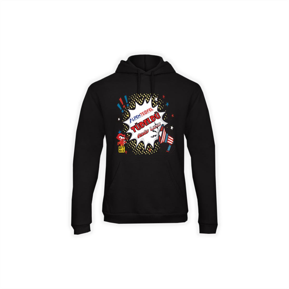 Kapuzen Sweat-Shirt "TÜDELDÜ" schwarz