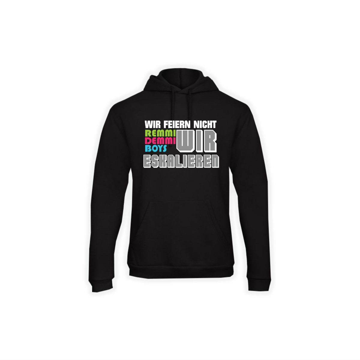 Kapuzen Sweat-Shirt "WIR ESKALIEREN" schwarz