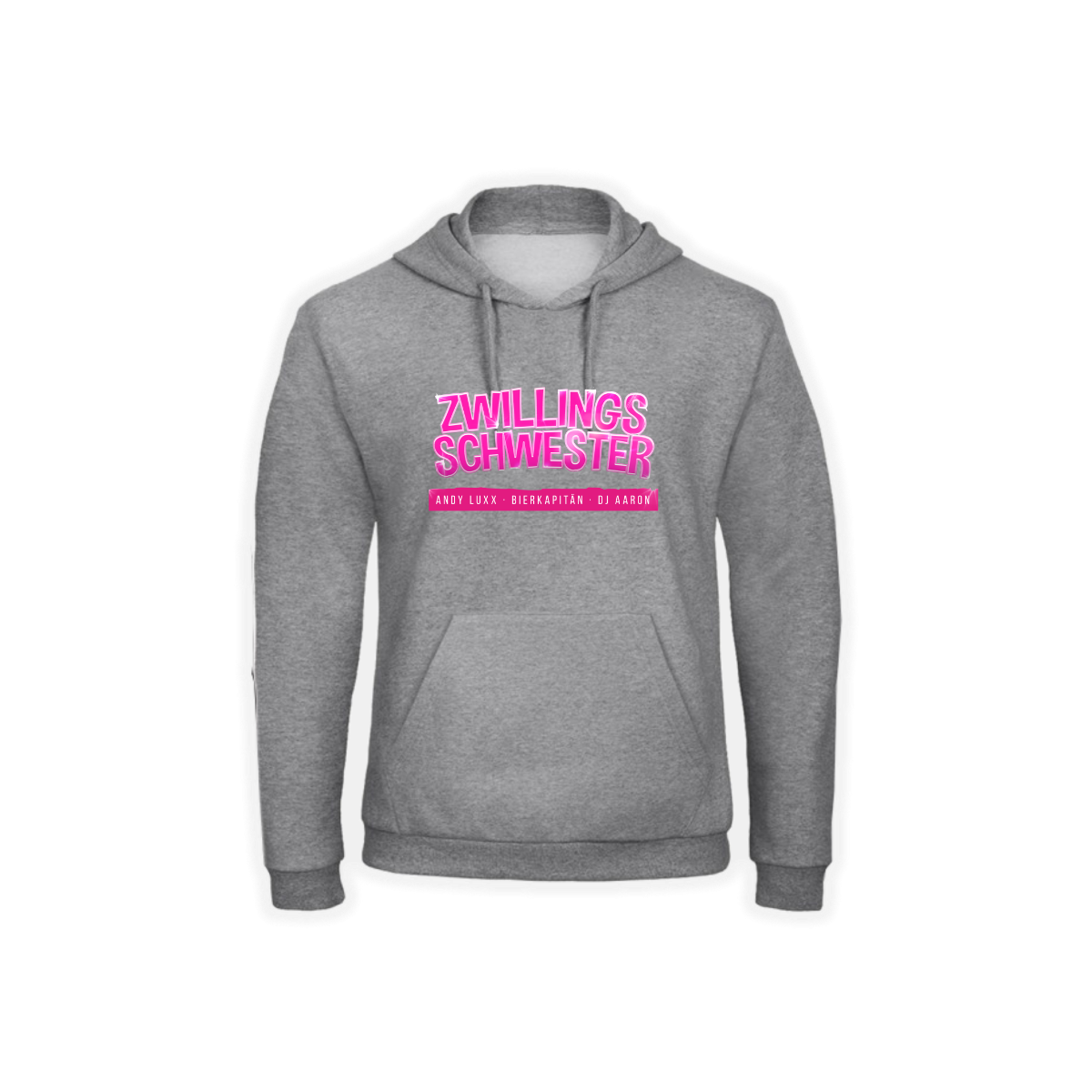 Kapuzen Sweat-Shirt "ZWILLINGSSCHWESTER" grau