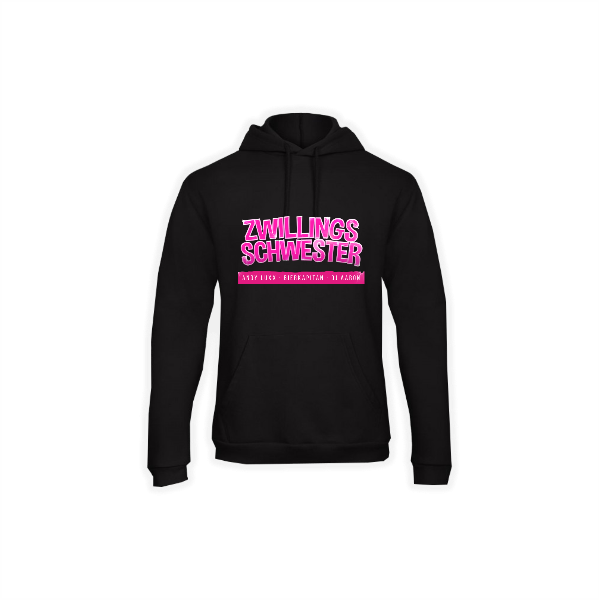 Kapuzen Sweat-Shirt "ZWILLINGSSCHWESTER" schwarz