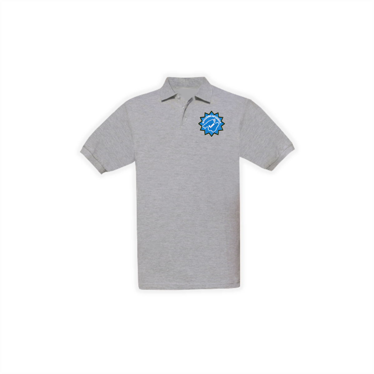 Polo-Shirt "MALLORCAFIZIERT" grau, bestickt