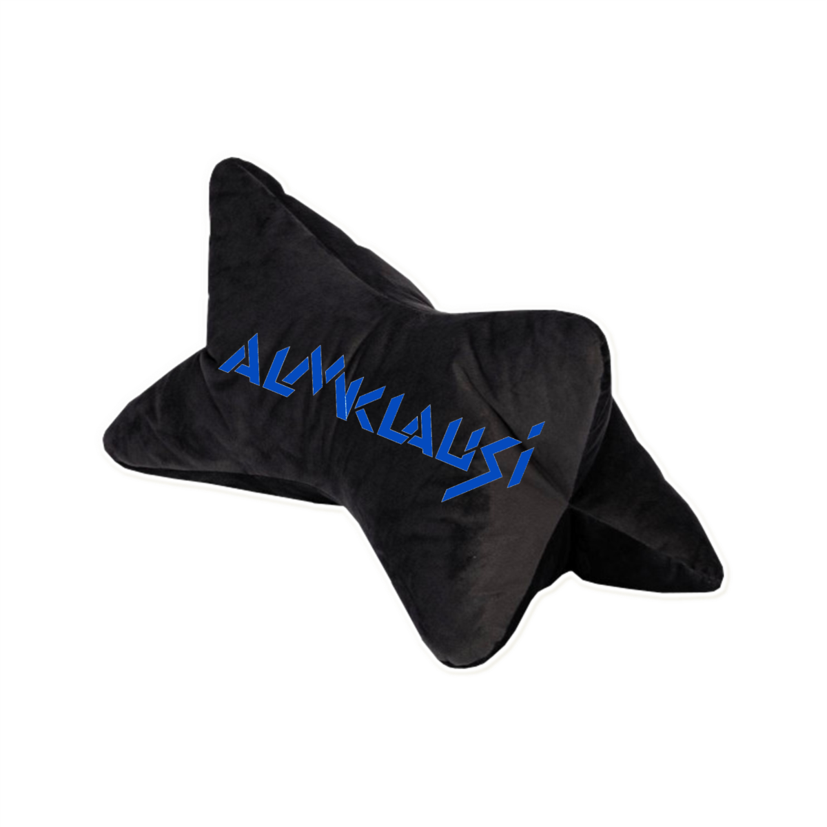 Reisekissen "ALMKLAUSI Logo" schwarz, bestickt