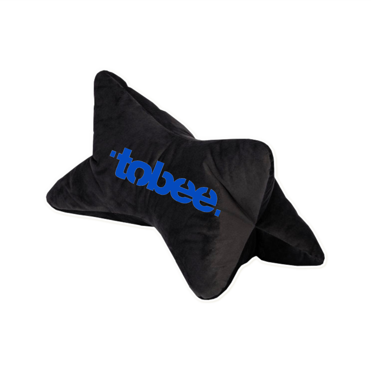 Reisekissen "TOBEE Logo" schwarz, bestickt
