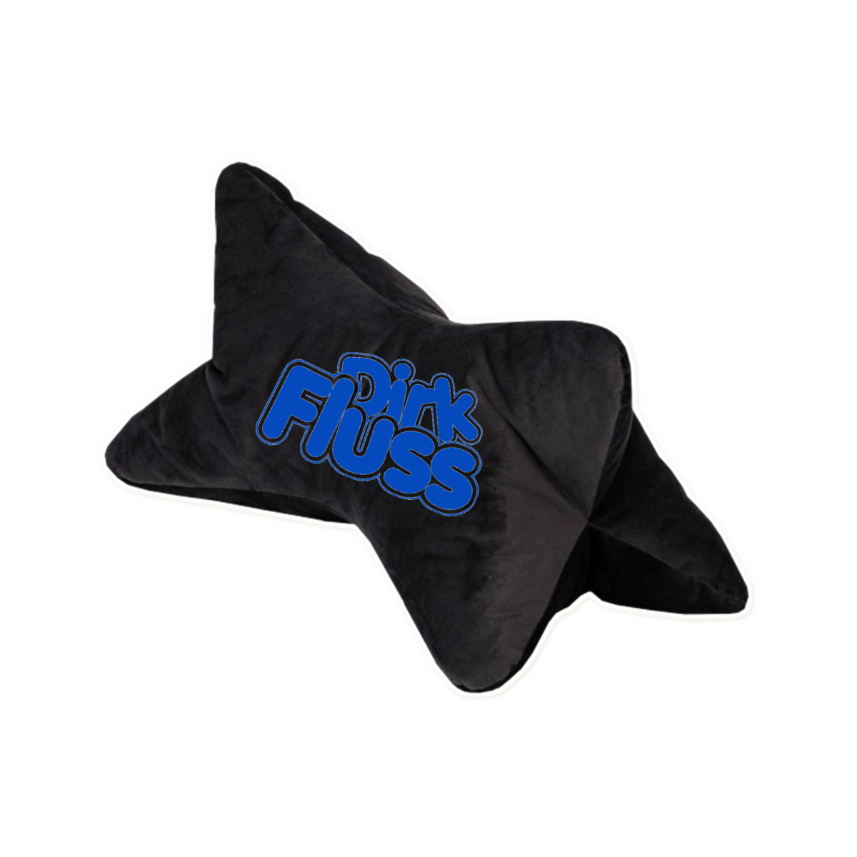 Reisekissen "DIRK FLUSS Logo" schwarz, bestickt