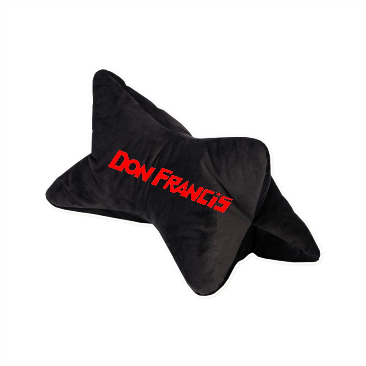 Reisekissen "DON FRANCIS Logo" schwarz, bestickt