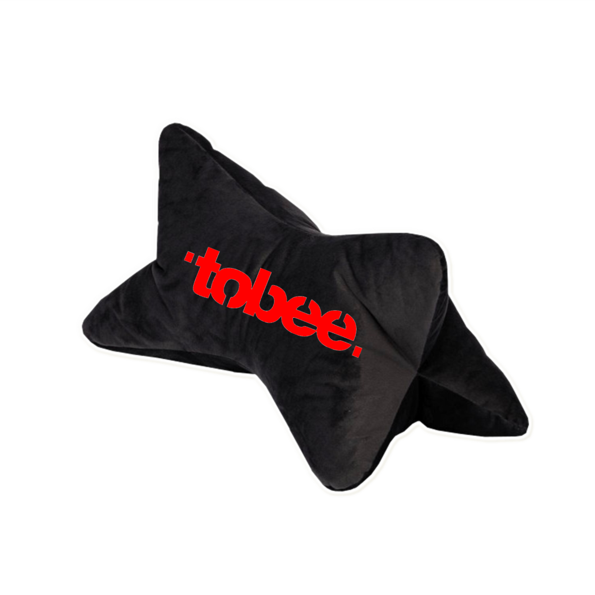 Reisekissen "TOBEE Logo" schwarz, bestickt