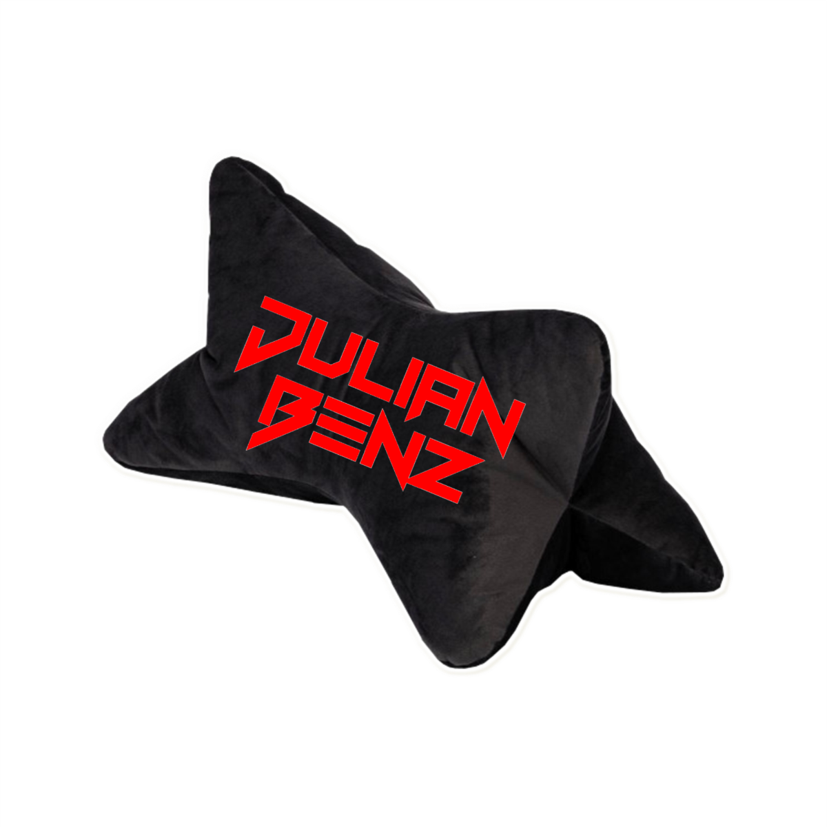 Reisekissen "JULIAN BENZ Logo" schwarz, bestickt