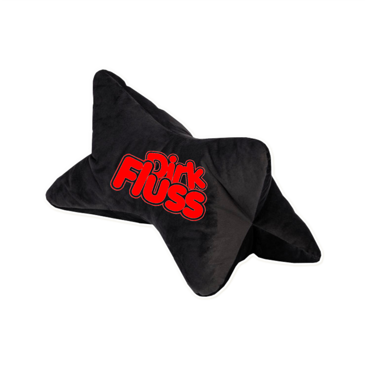 Reisekissen "DIRK FLUSS Logo" schwarz, bestickt