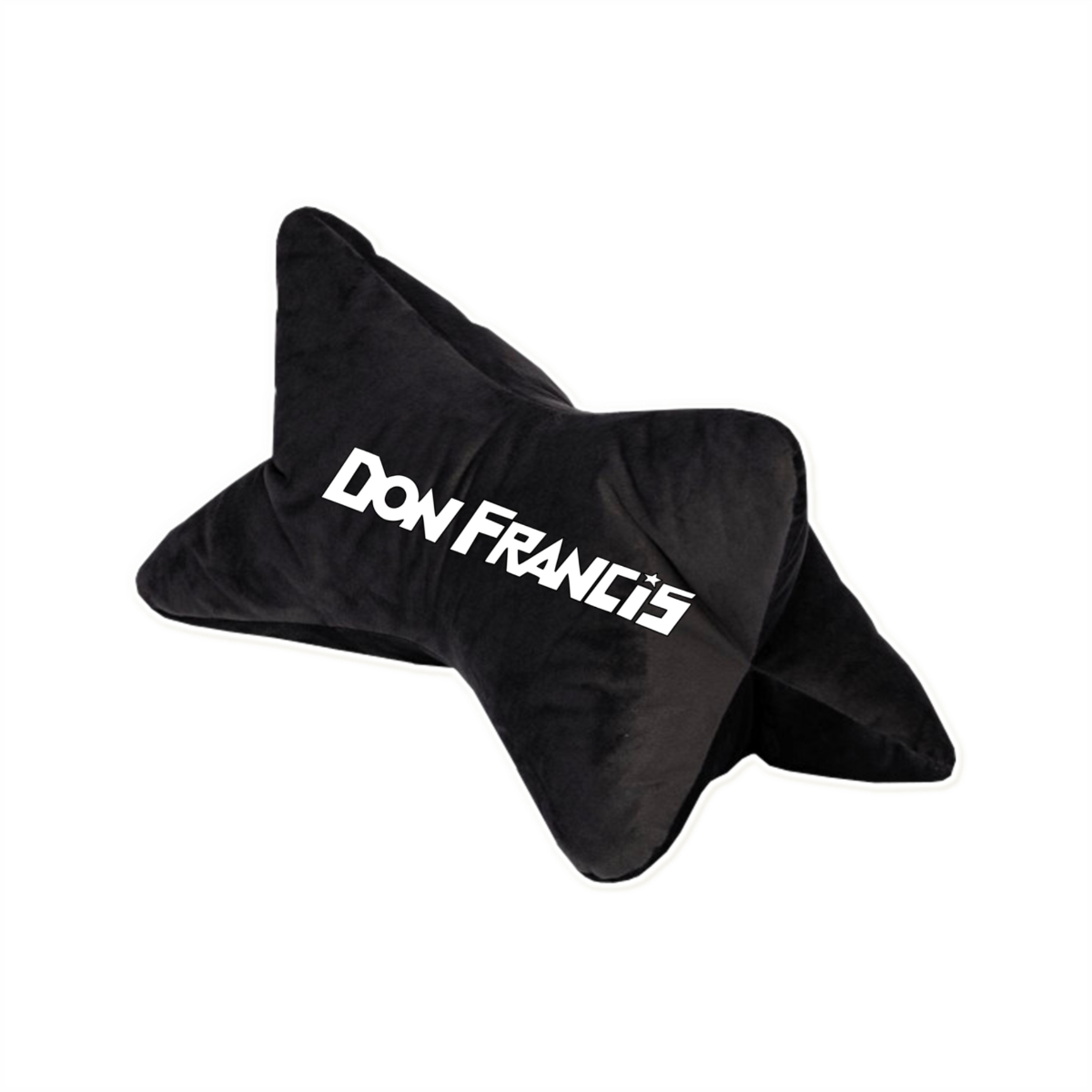 Reisekissen "DON FRANCIS Logo" schwarz, bestickt