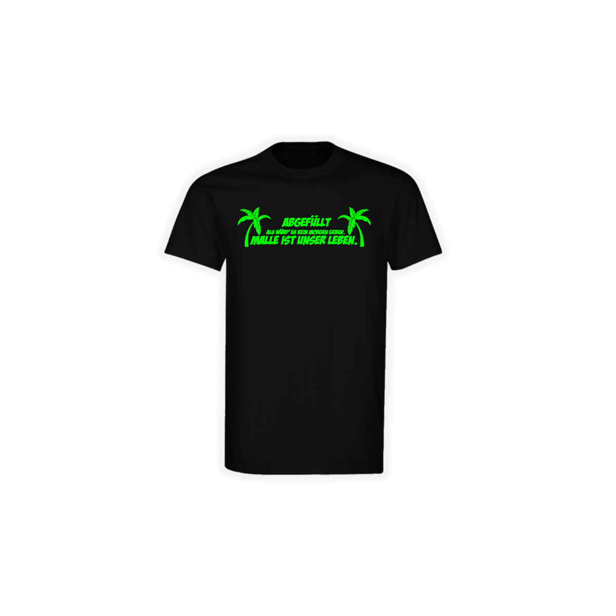 T-Shirt „ABGEFÜLLT” schwarz