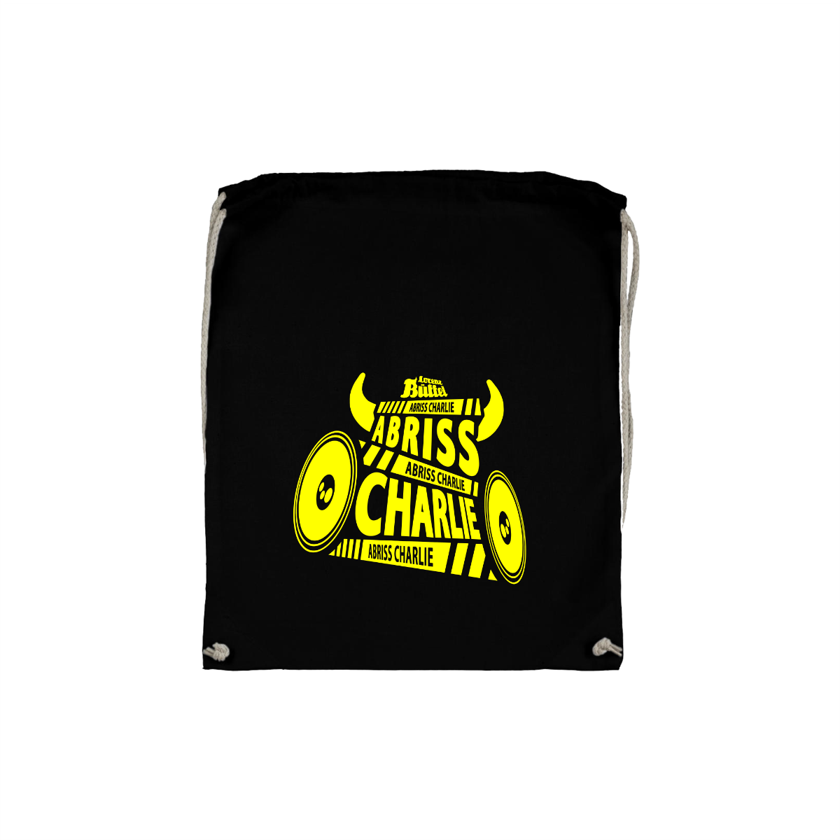 Stoffbeutel „ABRISS CHARLIE” schwarz