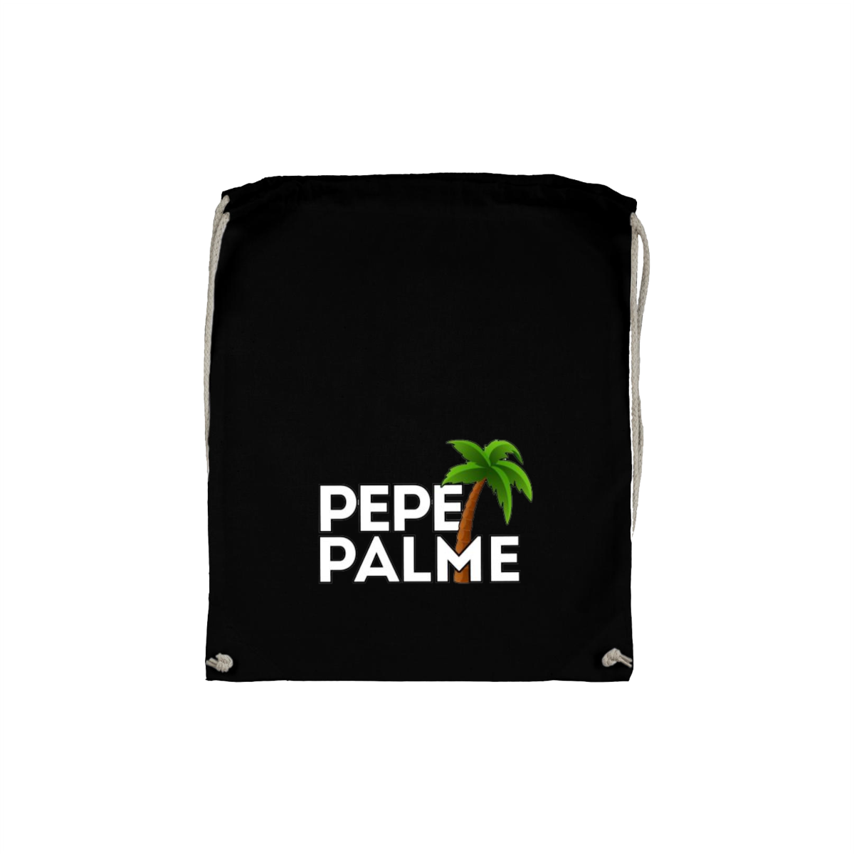 Stoffbeutel "PEPE PALME Logo" schwarz