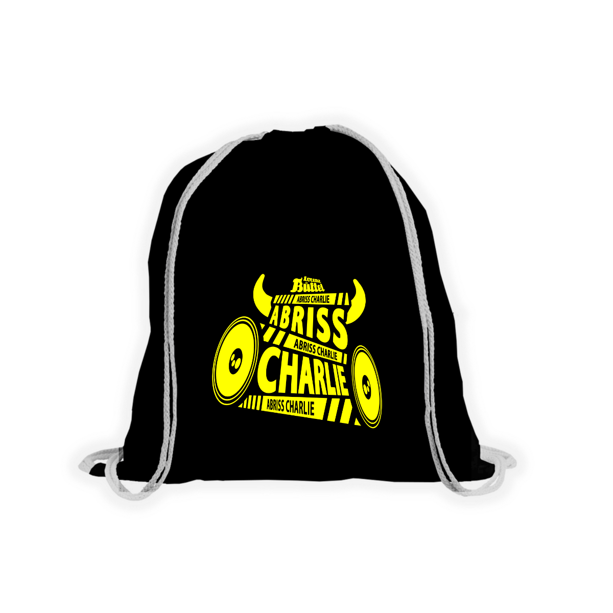 Stoffbeutel „ABRISS CHARLIE” schwarz