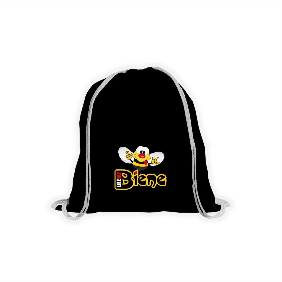 Stoffbeutel "DEEJAY BIENE Logo" schwarz