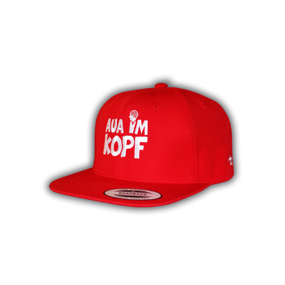 Cap "AUA IM KOPF" rot, bestickt