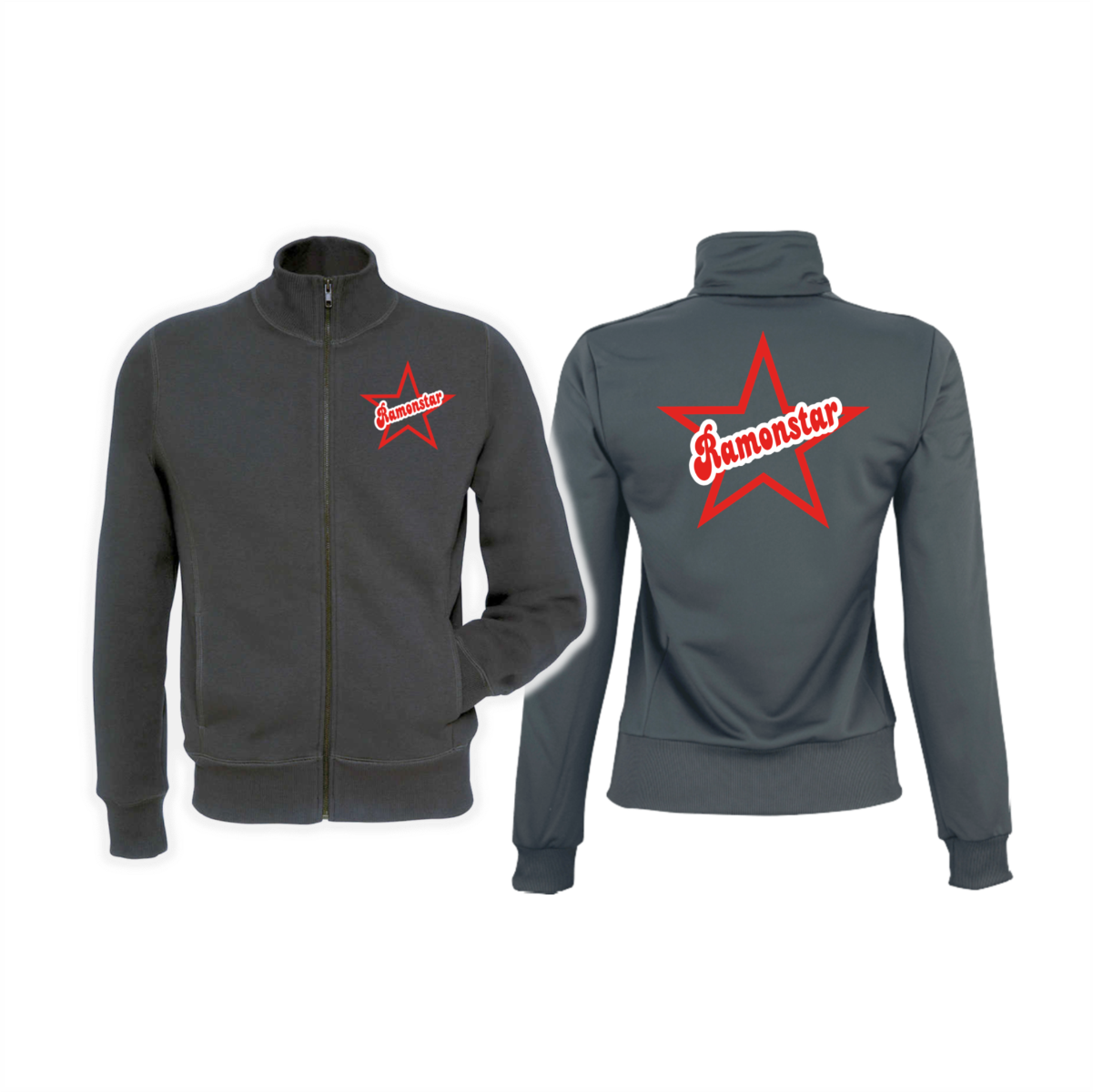 Sweat-Jacke "RAMONSTAR Logo" schwarz