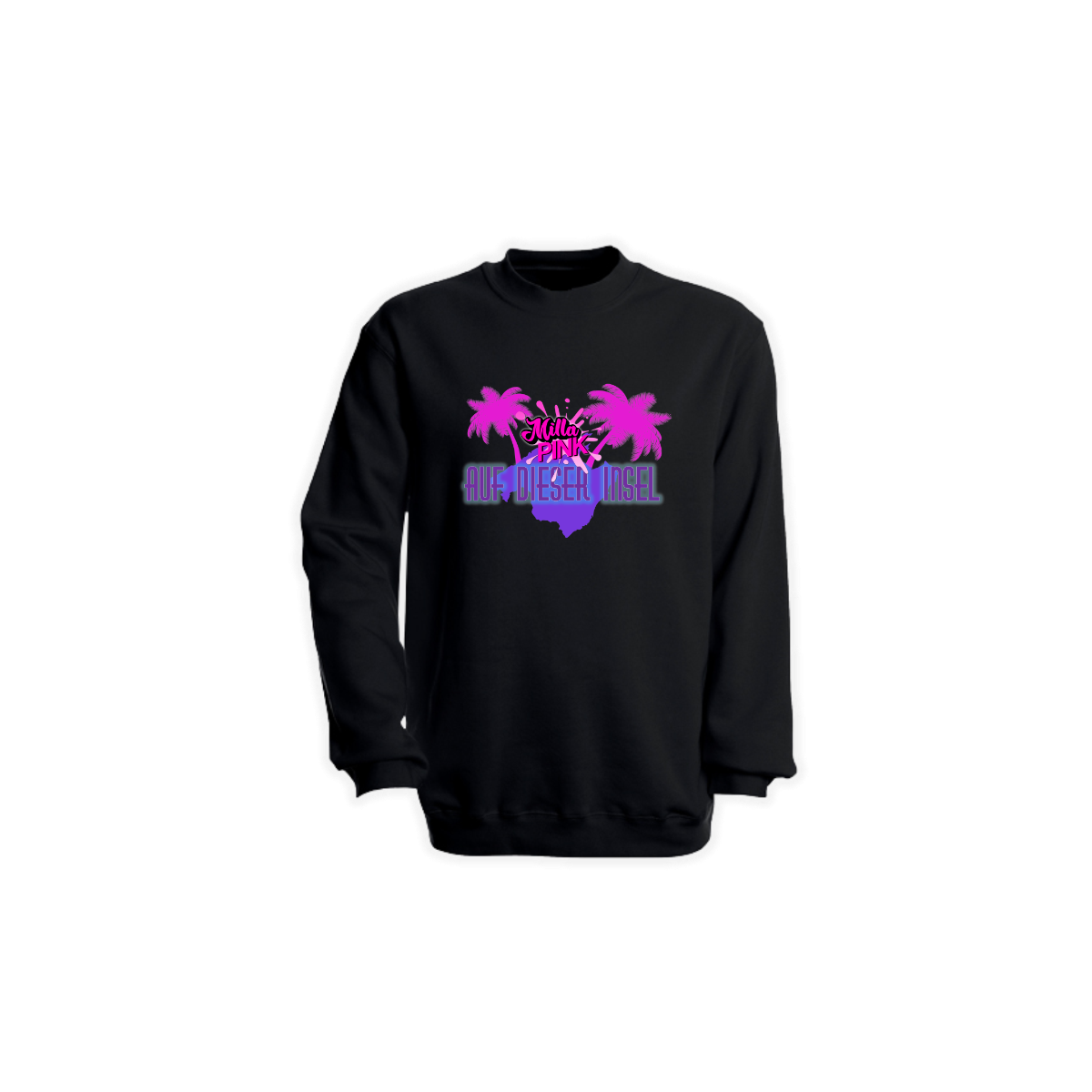 Sweat-Shirt "AUF DIESER INSEL" schwarz