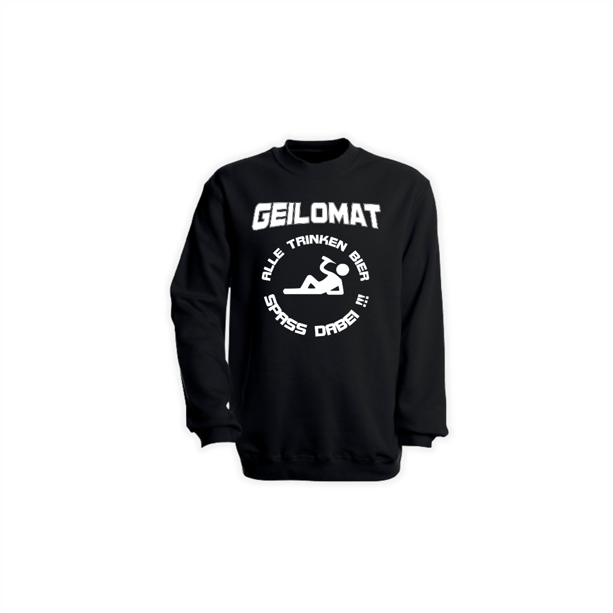 Sweat-Shirt "ALLE TRINKEN BIER" schwarz