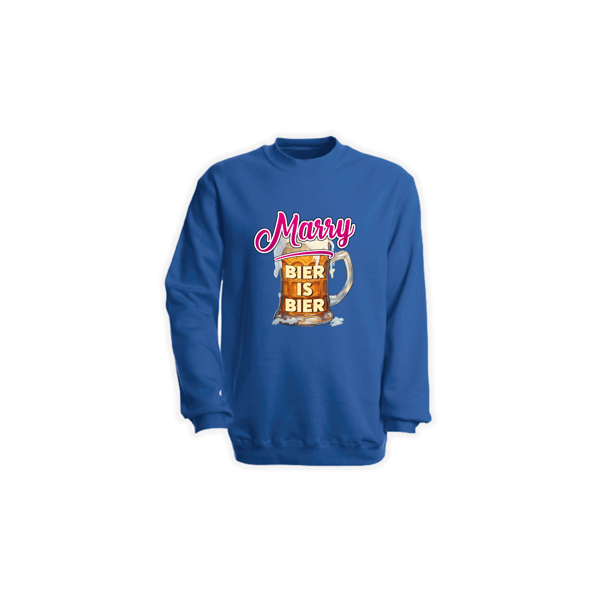 Sweat-Shirt "BIER IS BIER" blau