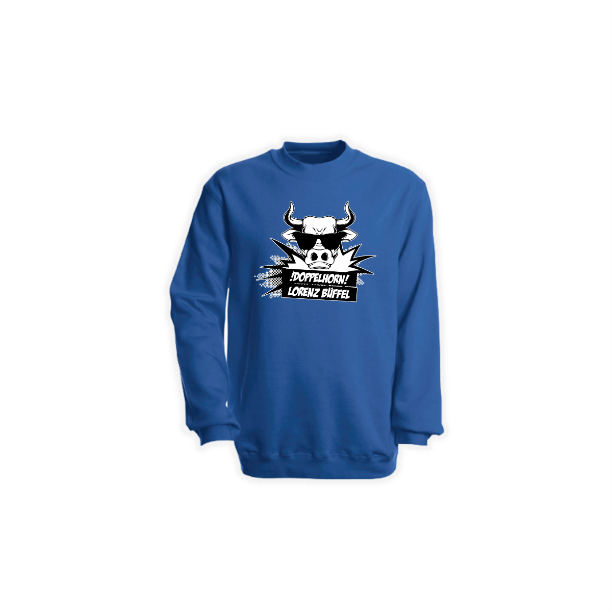 Sweat-Shirt "DOPPELHORN" blau