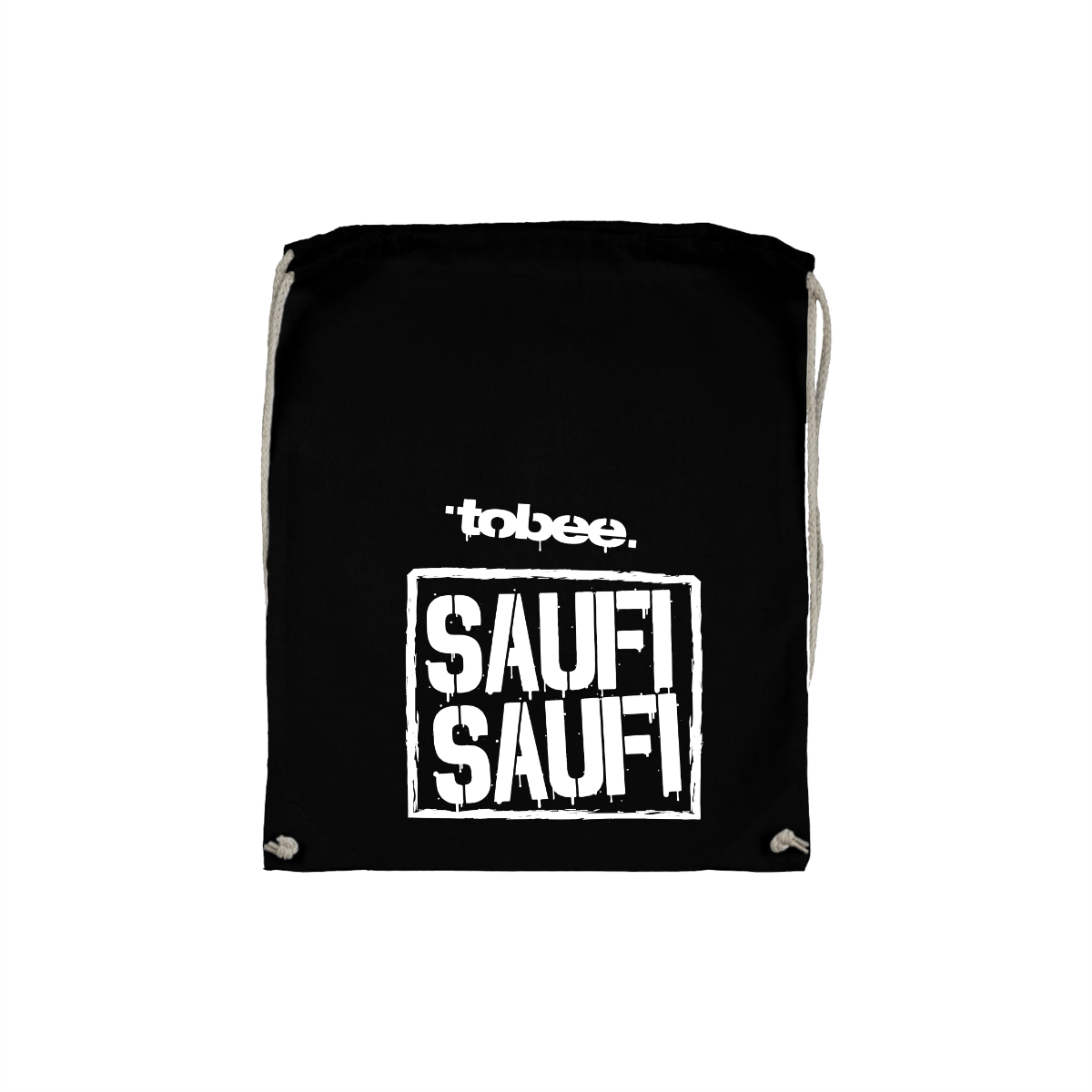 Stoffbeutel "SAUFI SAUFI" schwarz