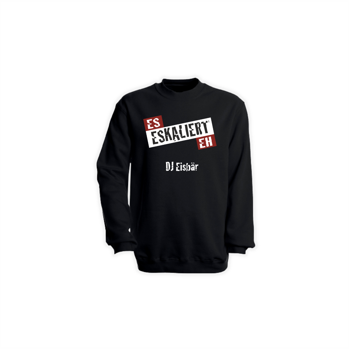 Sweat-Shirt "ES ESKALIERT EH" schwarz