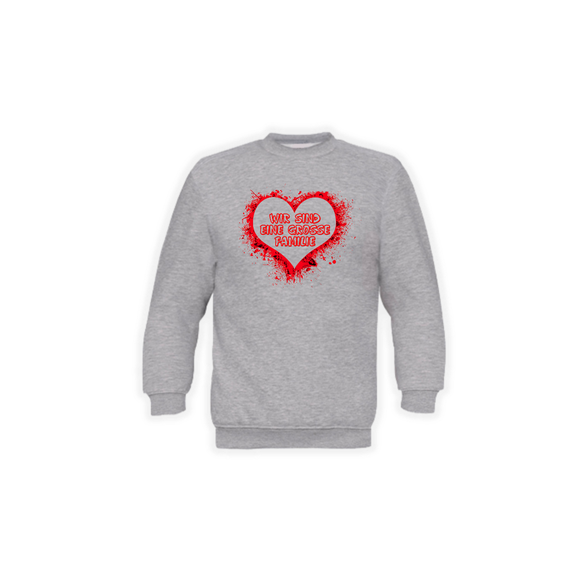 Sweat-Shirt "WIR SIND EINE GROSSE FAMILIE" grau
