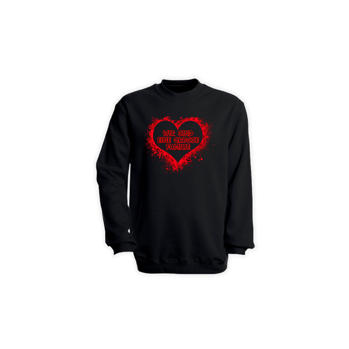 Sweat-Shirt "WIR SIND EINE GROSSE FAMILIE" schwarz