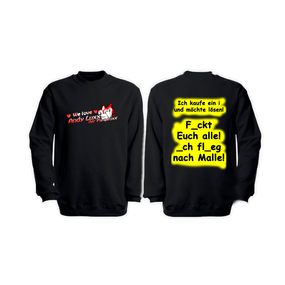 Sweat-Shirt „FICKT EUCH ALLE!” schwarz