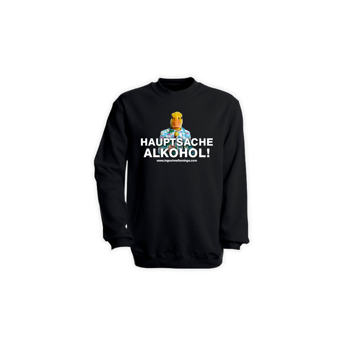 Sweat-Shirt "HAUPTSACHE ALKOHOL" schwarz