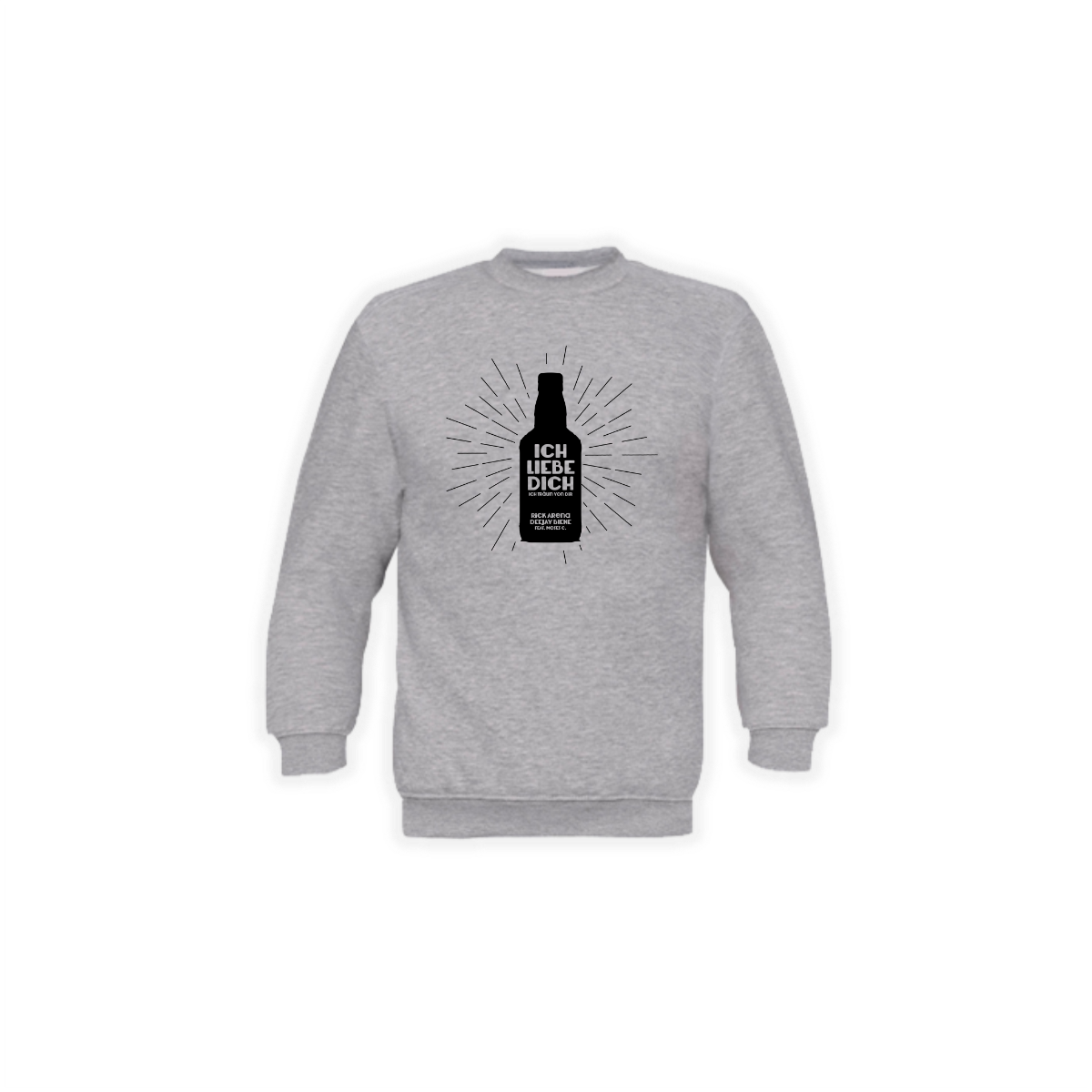 Sweat-Shirt "ICH LIEBE DICH" grau