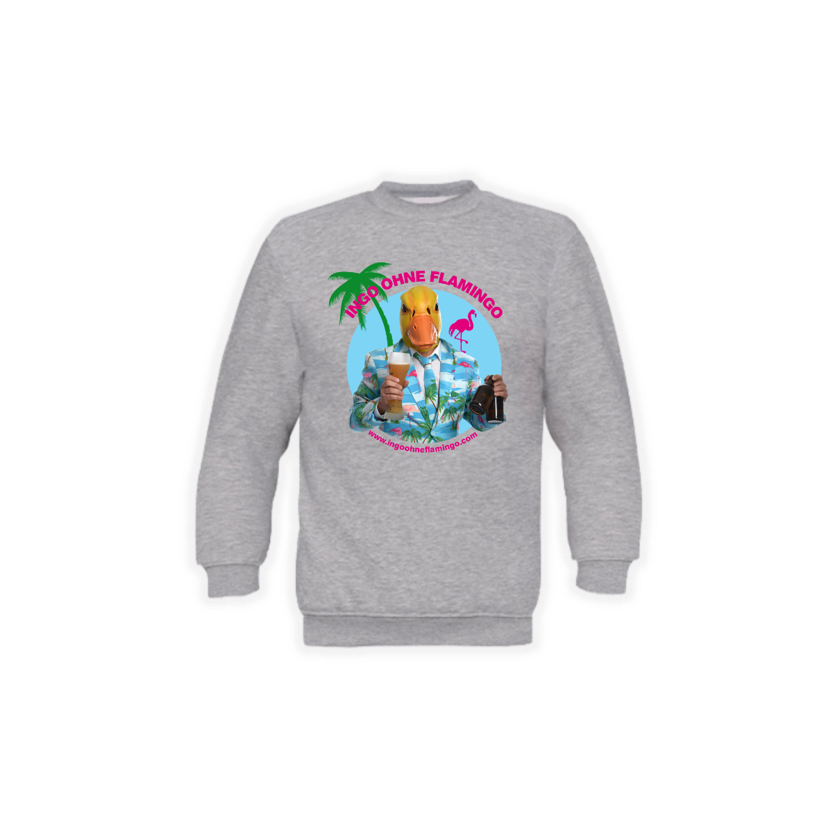 Sweat-Shirt "INGO OHNE FLAMINGO Logo" grau