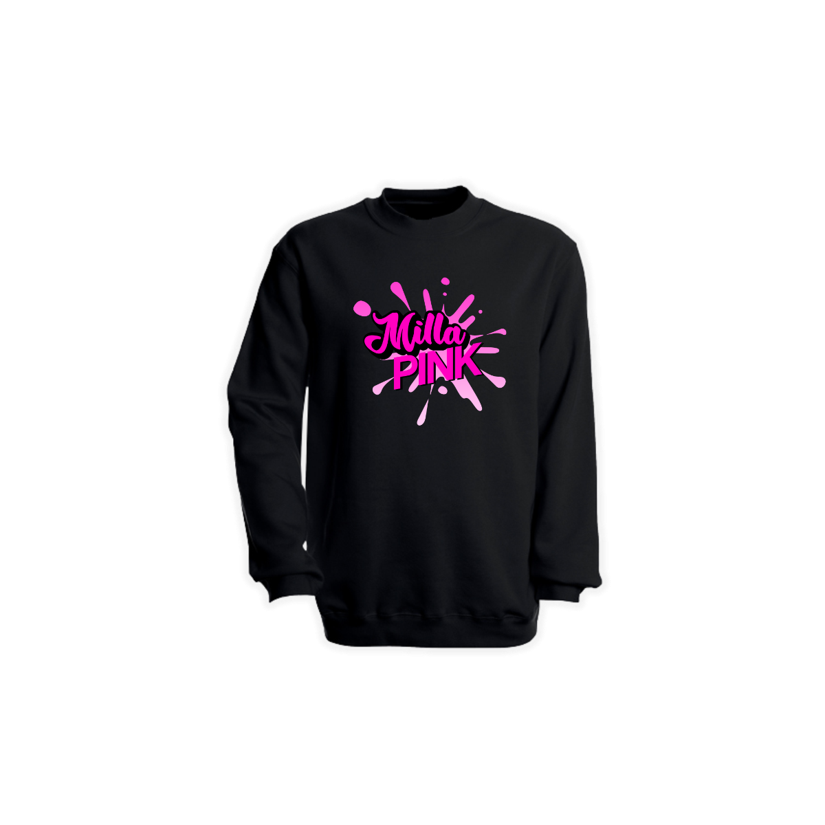 Sweat-Shirt "MILLA PINK Logo" schwarz