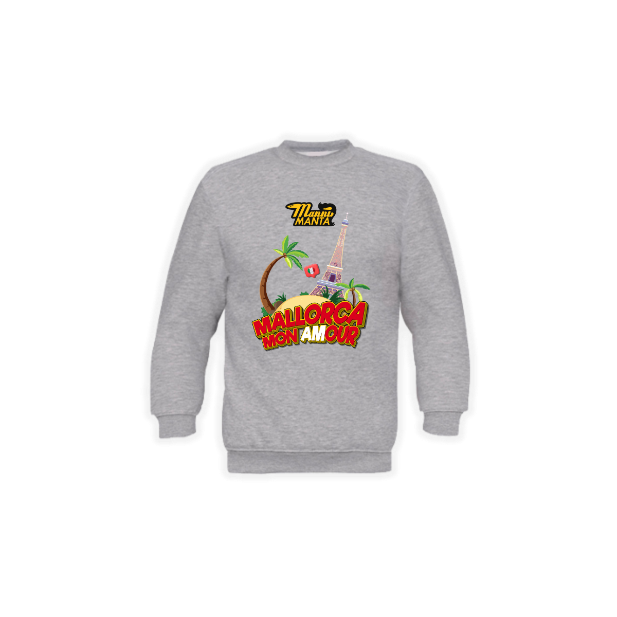 Sweat-Shirt "MALLORCA MON AMOUR" grau