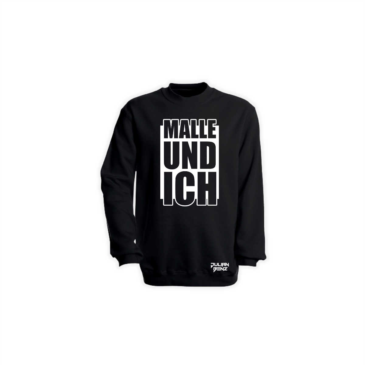 Sweat-Shirt "MALLE UND ICH" schwarz