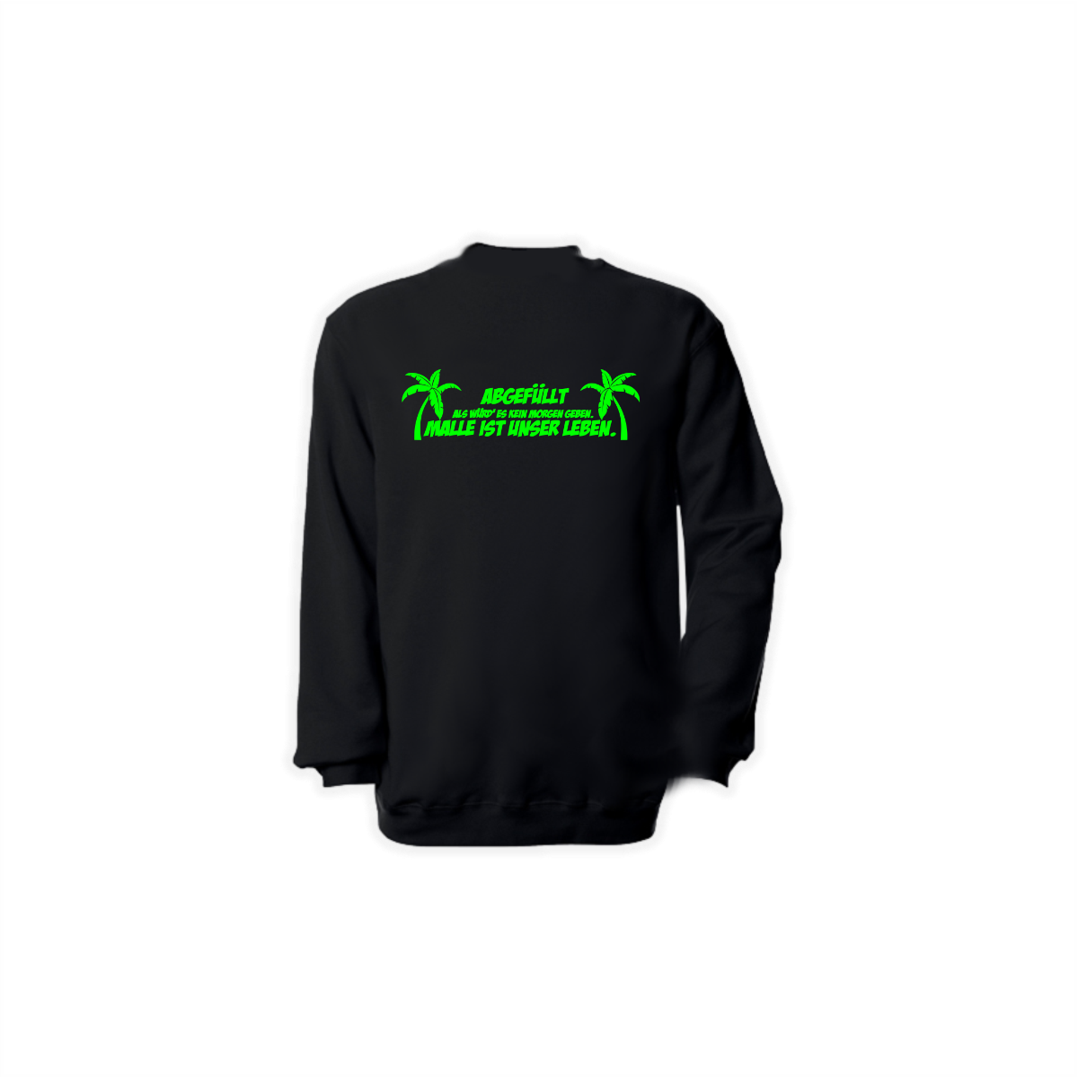 Sweat-Shirt „ABGEFÜLLT” schwarz