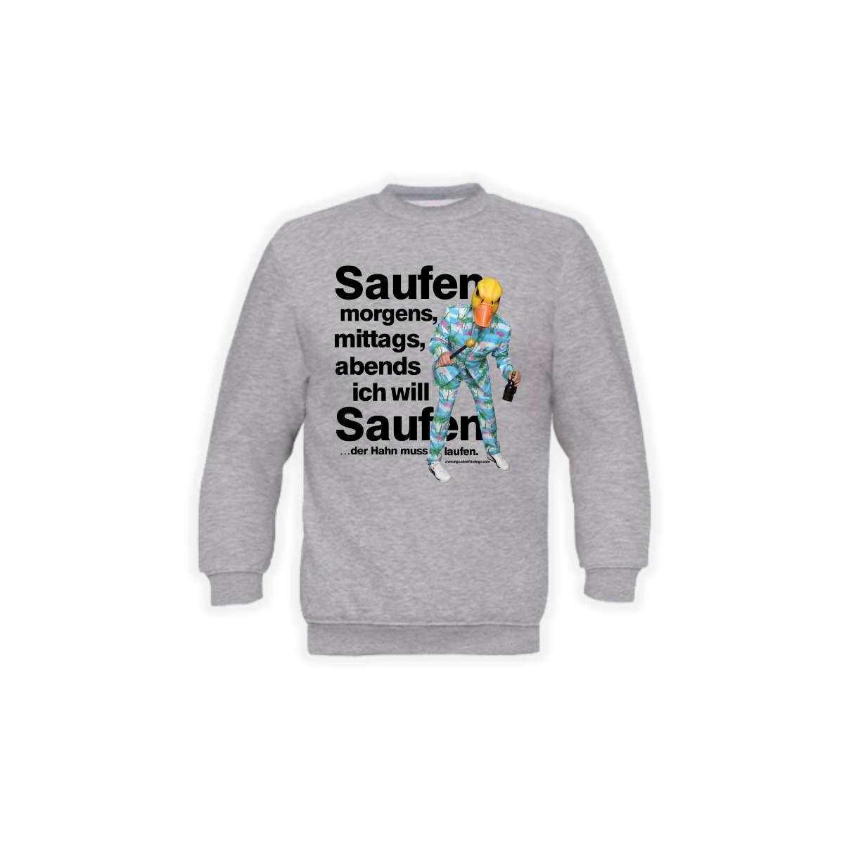 Sweat-Shirt "SAUFEN" grau