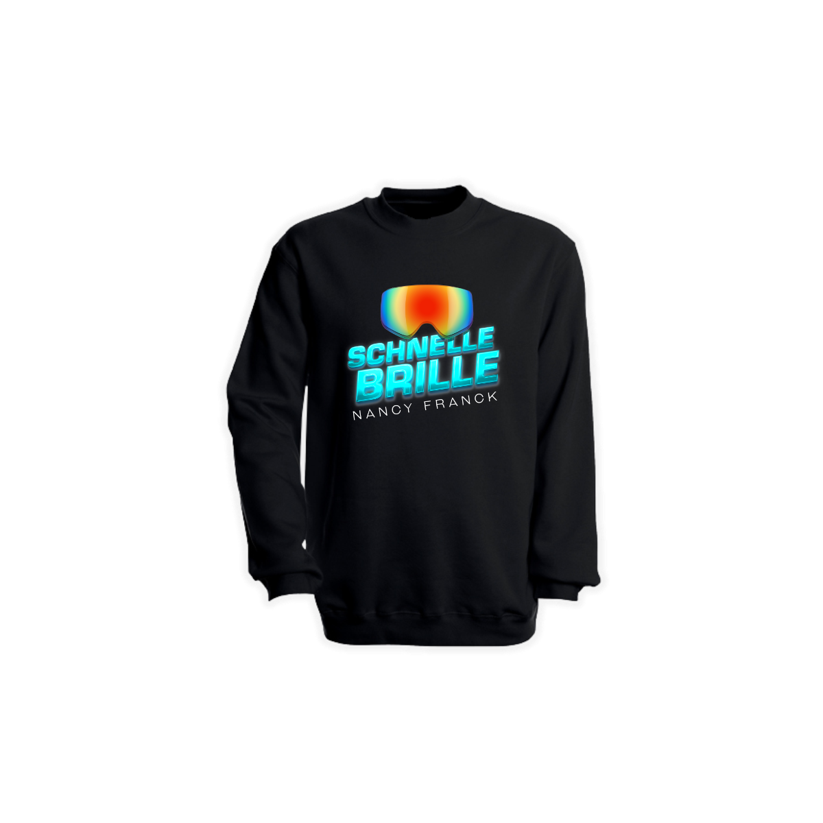 Sweat-Shirt "SCHNELLE BRILLE" schwarz