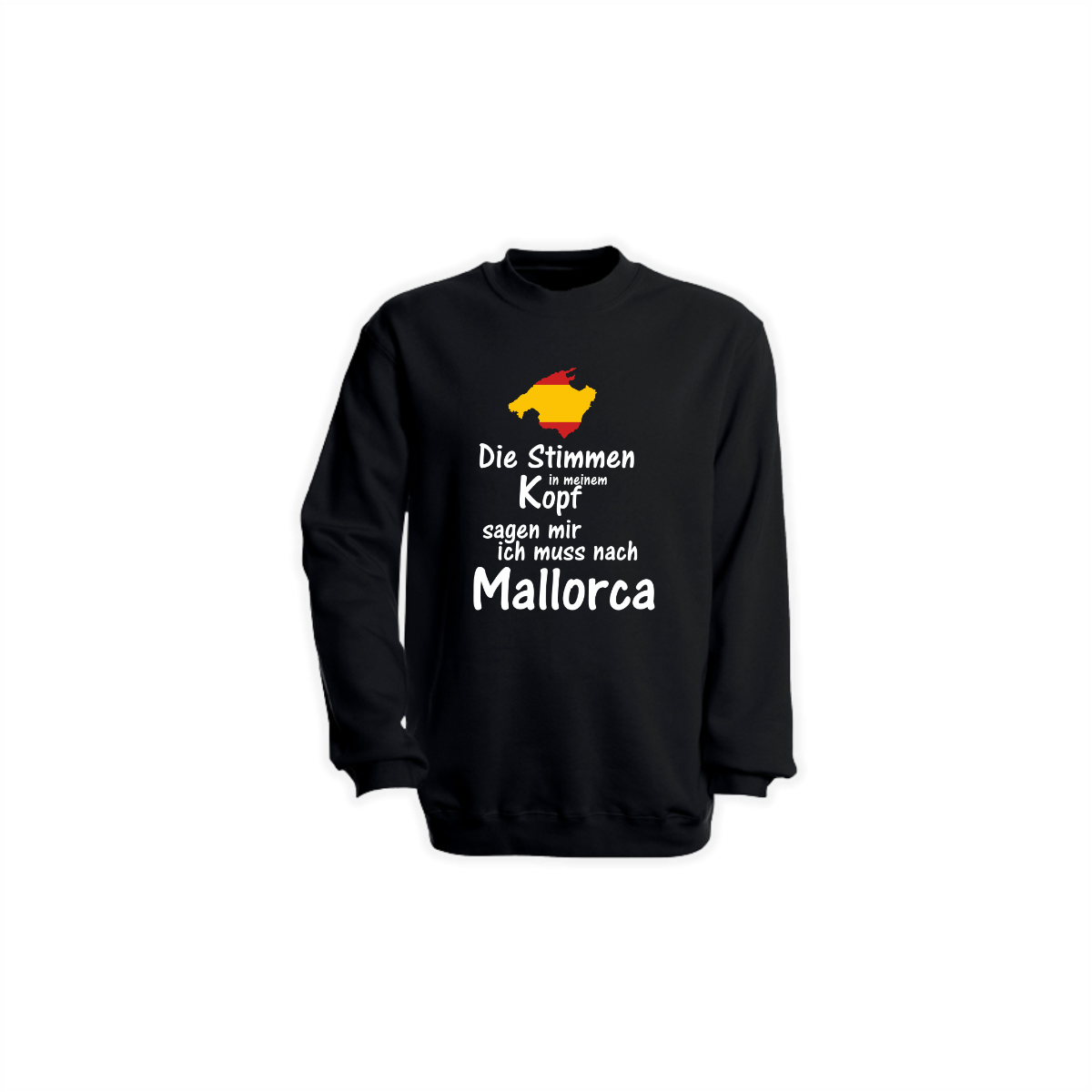 Sweat-Shirt "STIMMEN IM KOPF" schwarz