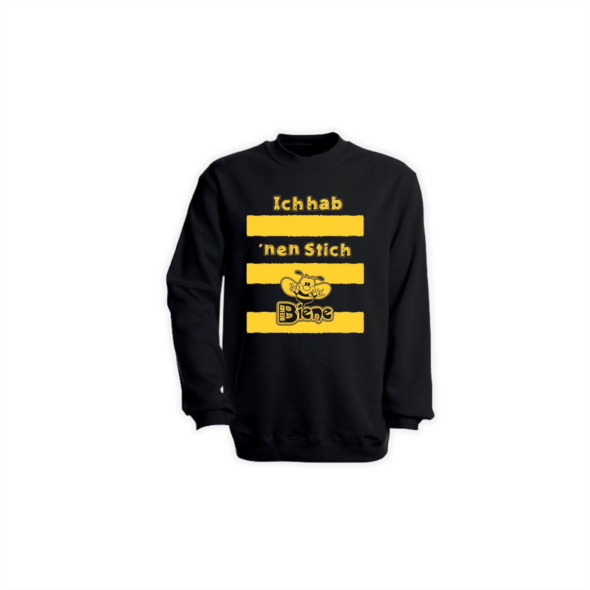 Sweat-Shirt "ICH HAB 'NEN STICH" schwarz
