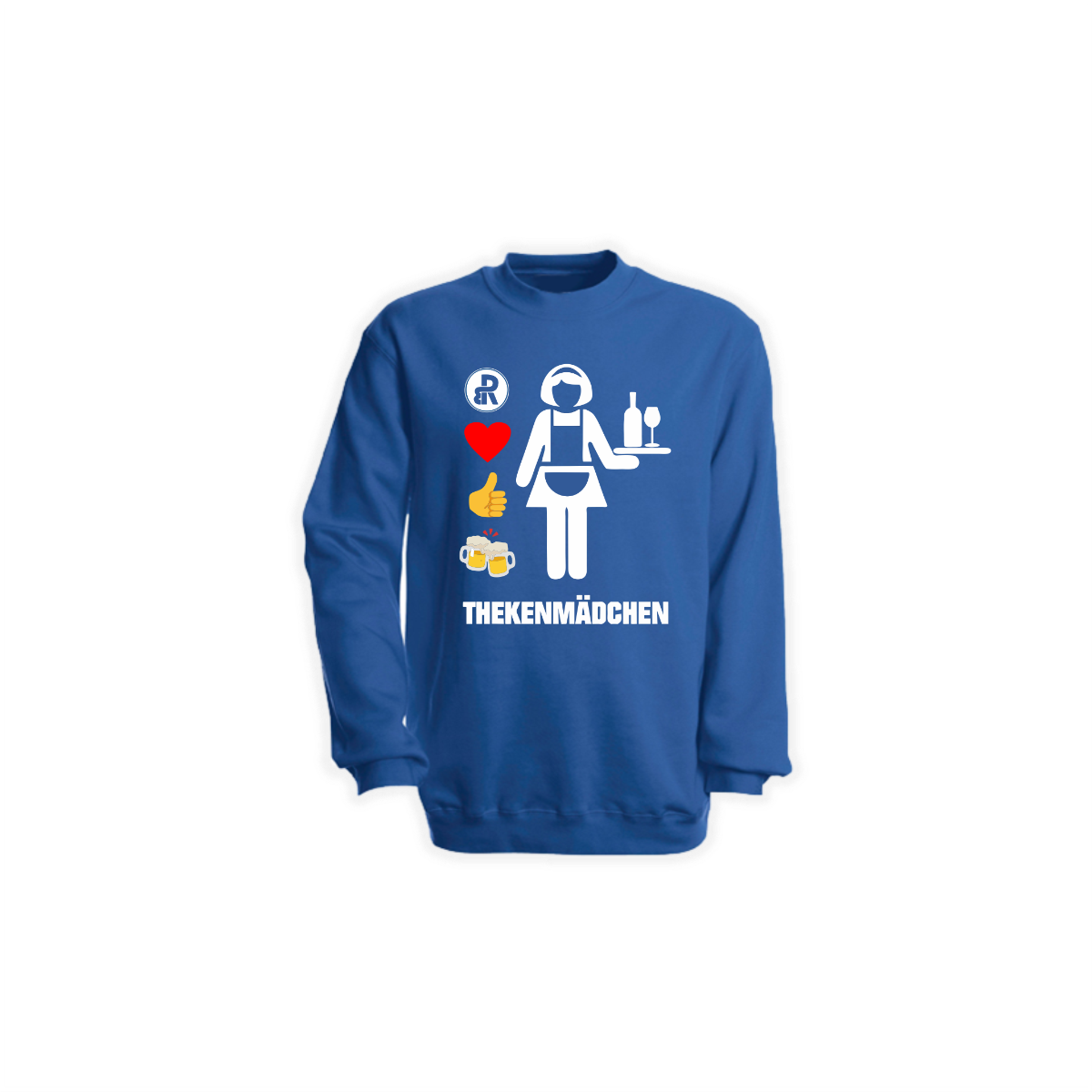 Sweat-Shirt "THEKENMÄDCHEN" blau