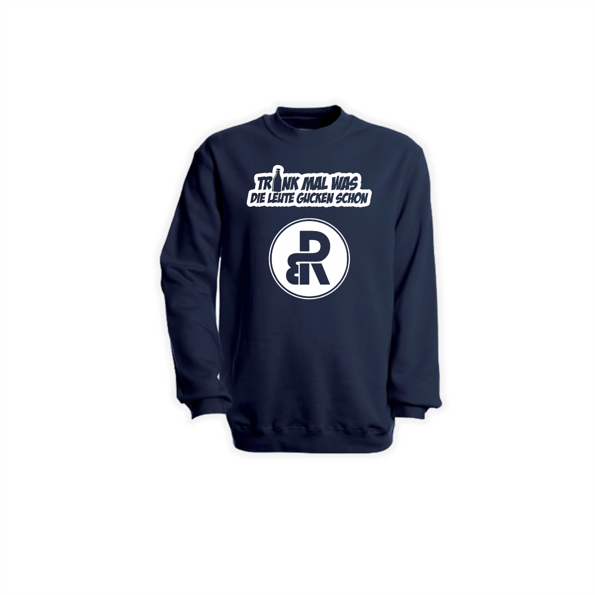 Sweat-Shirt "TRINK MAL WAS" navy